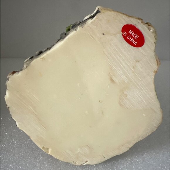 Two American Robin Birds On Nest with Eggs in Tea Pot Flowers Figurine - Picture 5 of 5